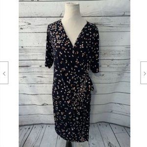 Motherhood Maternity Nursing Dress L Career Wrap